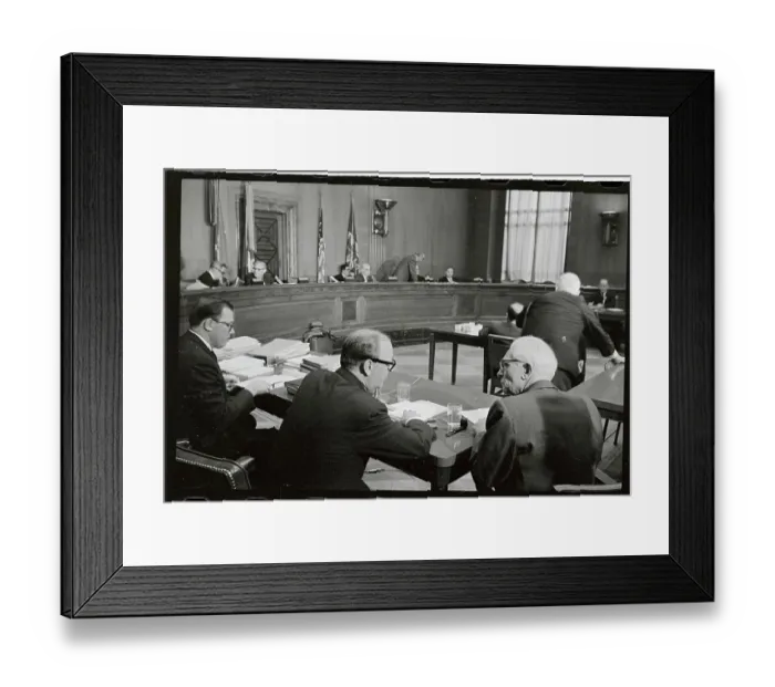 Framed Print : Thomas Dodd Conferring With His Lawyer Framed Print : Thomas Dodd Conferring With His Lawyer