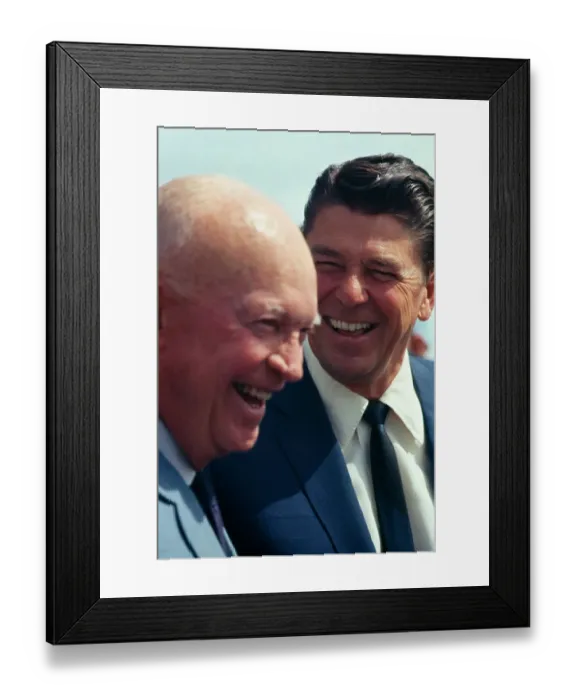 Framed Print : Portrait of Dwight Eisenhower and Ronald Reagan Framed Print : Portrait of Dwight Eisenhower and Ronald Reagan