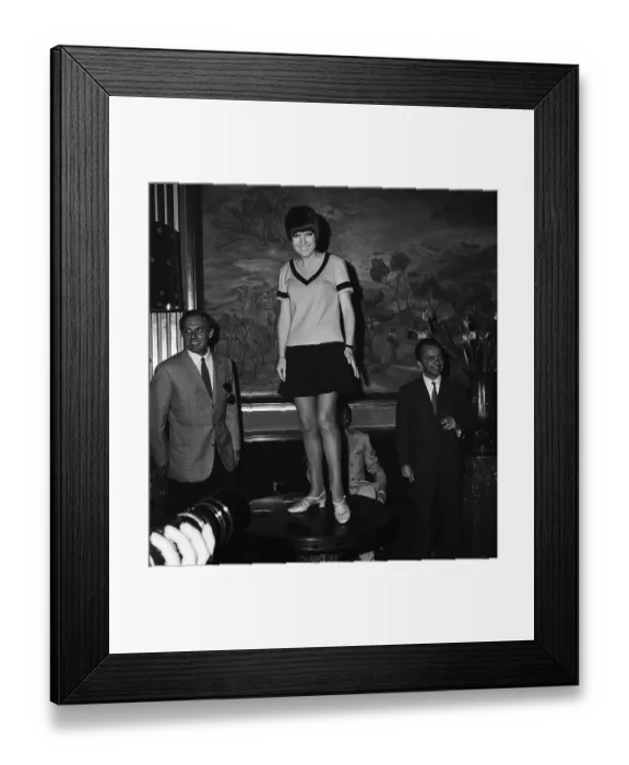 Framed Print : Mary Quant Wearing Miniskirt Framed Print : Mary Quant Wearing Miniskirt
