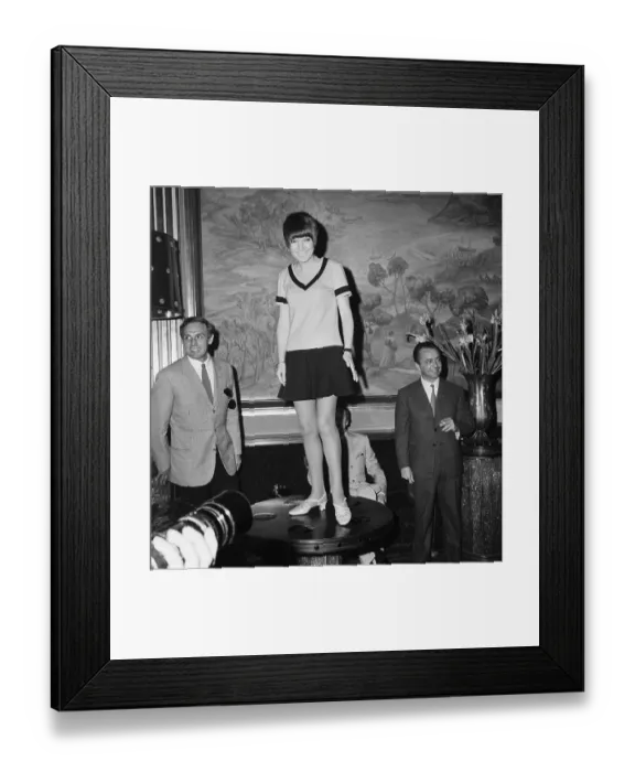 Framed Print : Mary Quant In Mini-Skirt Framed Print : Mary Quant In Mini-Skirt