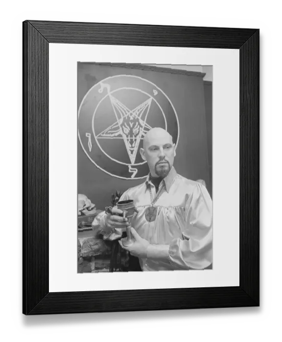 Framed Print : Portrait of Anton LaVey Framed Print : Portrait of Anton LaVey