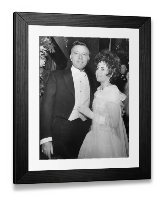 Framed Print : Richard Burton and Elizabeth Taylor at Theater in London Framed Print : Richard Burton and Elizabeth Taylor at Theater in London