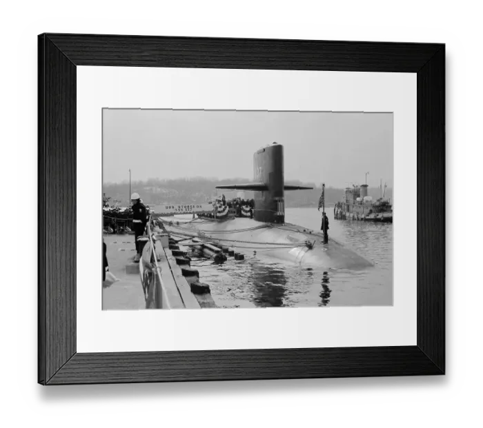 Framed Print : USS Sturgeon Nuclear Submarine at Base Framed Print : USS Sturgeon Nuclear Submarine at Base