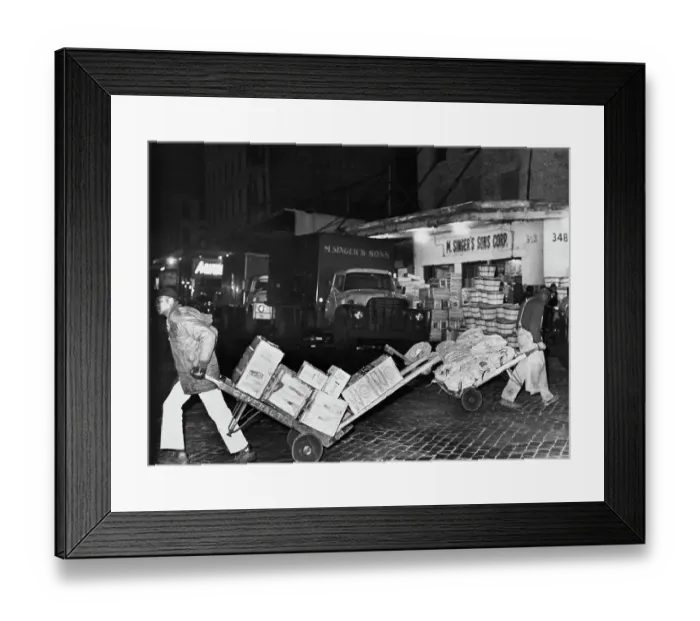Framed Print : Washington Marlet Moves to the Bronx
