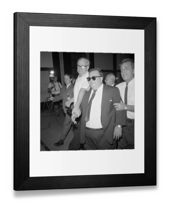 Framed Print : Suspect Dean Andrews Being Escorted by Police Framed Print : Suspect Dean Andrews Being Escorted by Police