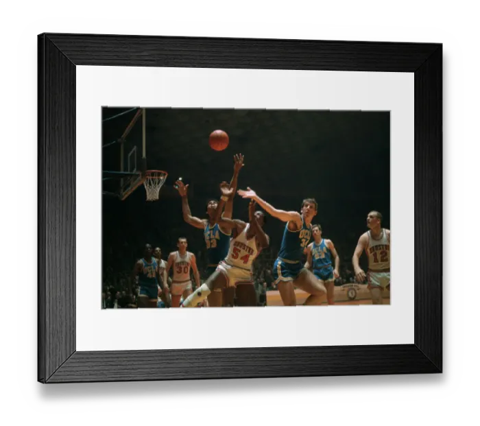Framed Print : Lew Alcindor Reaching High for the Ball Framed Print : Lew Alcindor Reaching High for the Ball