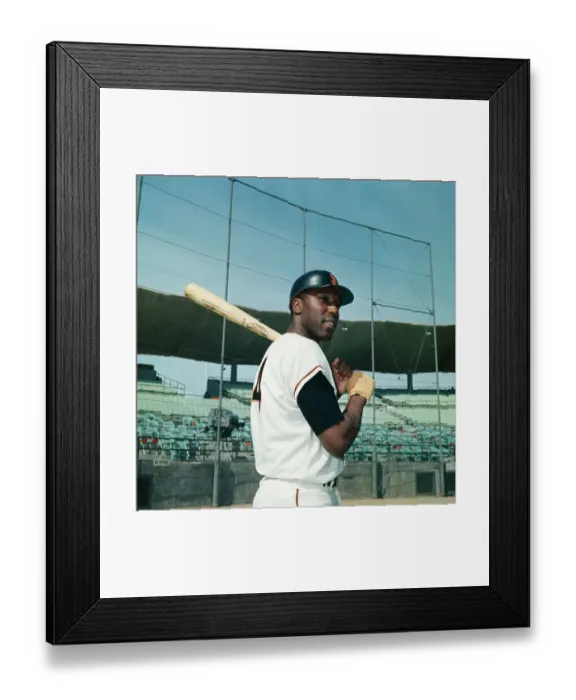 Framed Print : Willie McCovey Holding Baseball Bat Framed Print : Willie McCovey Holding Baseball Bat