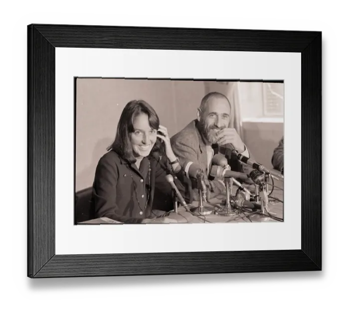 Framed Print : Joan Baez and Ira Sandperl at Press Conference Framed Print : Joan Baez and Ira Sandperl at Press Conference