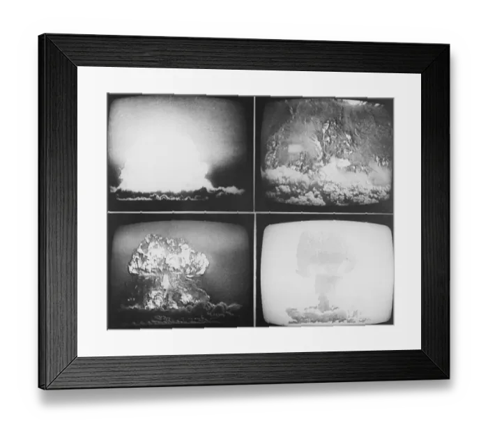 Framed Print : Television Pictures of Chinese Nuclear Tests Framed Print : Television Pictures of Chinese Nuclear Tests