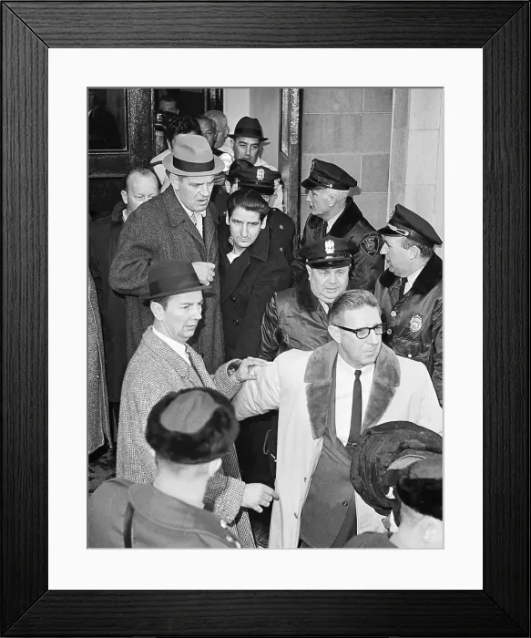 Framed Print : Boston Strangler Leaving Police Station Framed Print : Boston Strangler Leaving Police Station