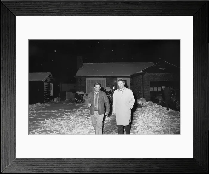 Framed Print : Richard DeSalvo Walking with His Attorney