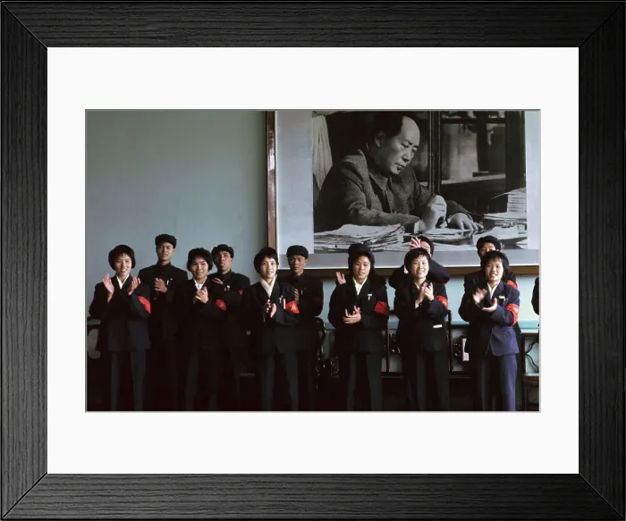 Framed Print : Red Guards Applauding in Front of Mao Tse Tung's Portrait Framed Print : Red Guards Applauding in Front of Mao Tse Tung's Portrait