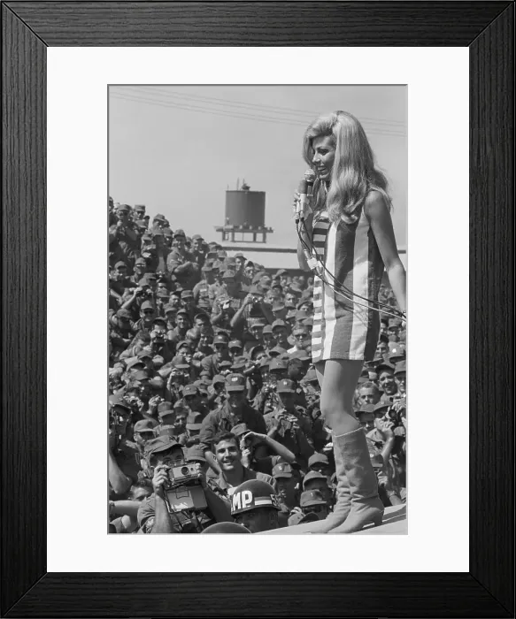 Framed Print : Nancy Sinatra Performing in Vietnam