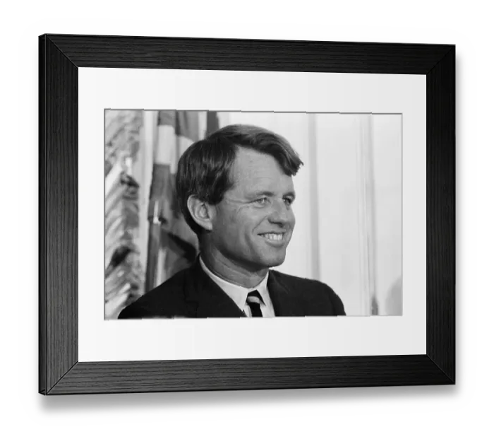 Framed Print : Senator Robert Kennedy Smiling Framed Print : Senator Robert Kennedy Smiling
