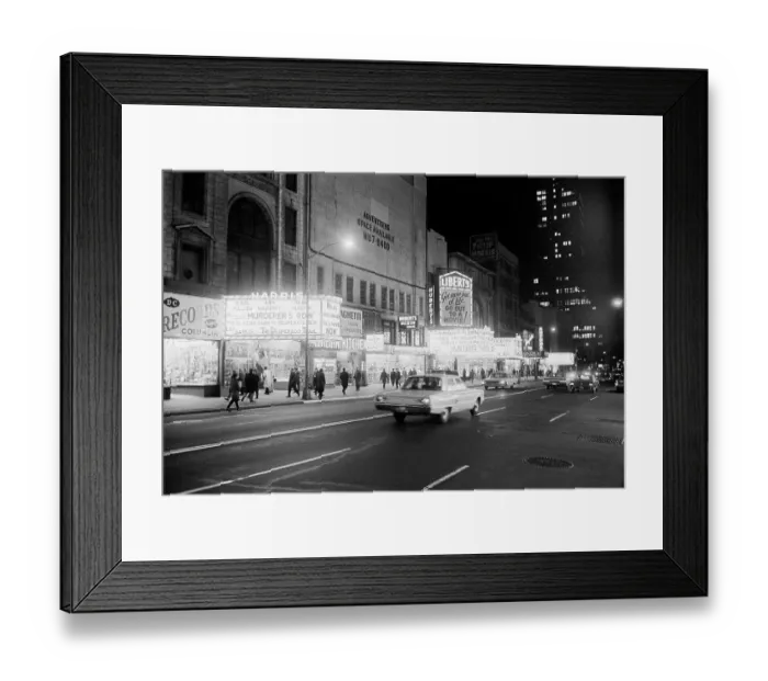 Framed Print : Cars Passing on 42nd Street Framed Print : Cars Passing on 42nd Street