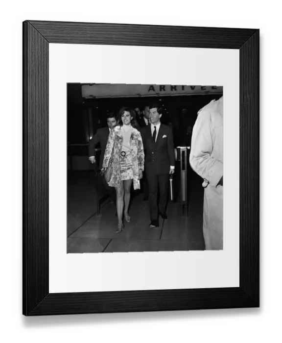 Framed Print : Raquel Welch and Patrick Curtis Framed Print : Raquel Welch and Patrick Curtis