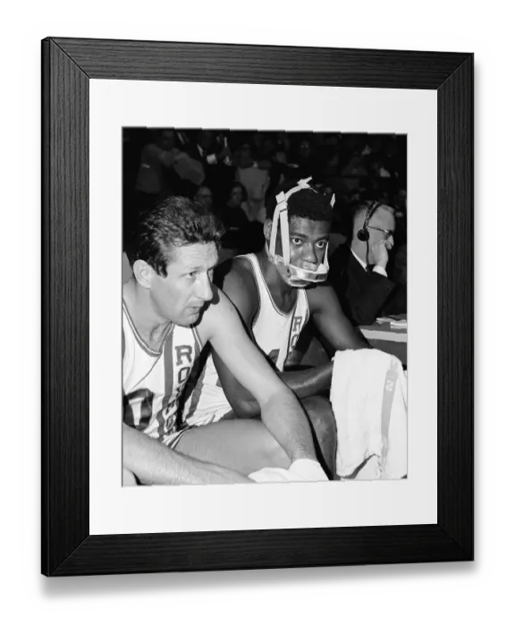 Framed Print : Oscar Robertson Wearing Face Guard Framed Print : Oscar Robertson Wearing Face Guard