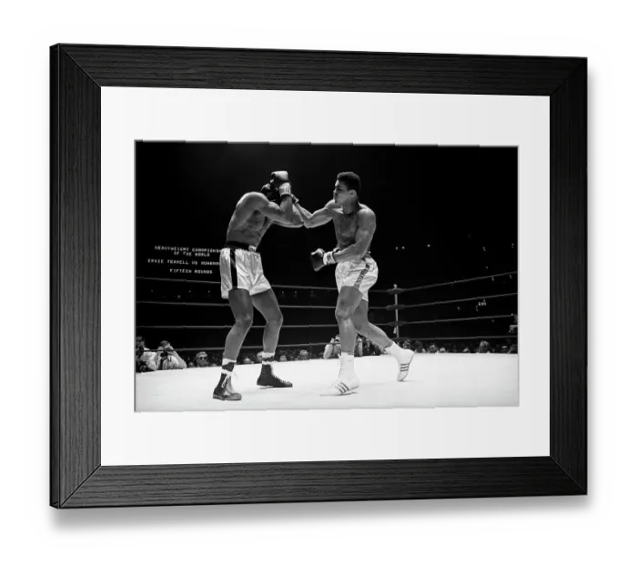 Framed Print : Muhammad Ali and Ernie Terrell in Heavyweight Match Framed Print : Muhammad Ali and Ernie Terrell in Heavyweight Match