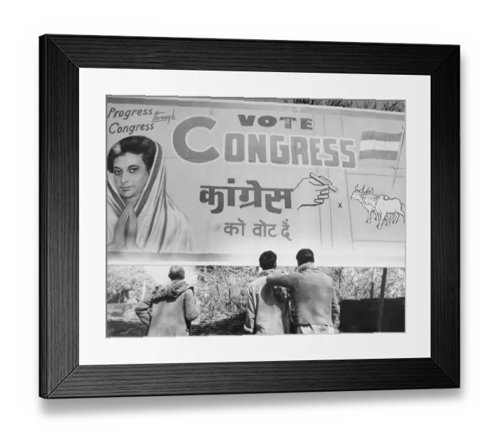 Framed Print : Indians Reading Billboard Framed Print : Indians Reading Billboard