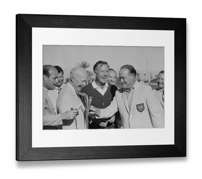 Framed Print : Dwight D. Eisenhower and Bob Hope Congratulating Tom Nieporte Framed Print : Dwight D. Eisenhower and Bob Hope Congratulating Tom Nieporte