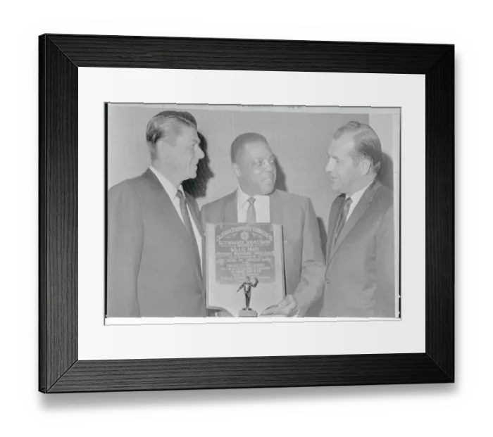 Framed Print : Ronald Reagan Attending Willie Mays Honorarium Framed Print : Ronald Reagan Attending Willie Mays Honorarium