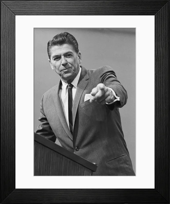 Framed Print : Ronald Reagan At Press Conference