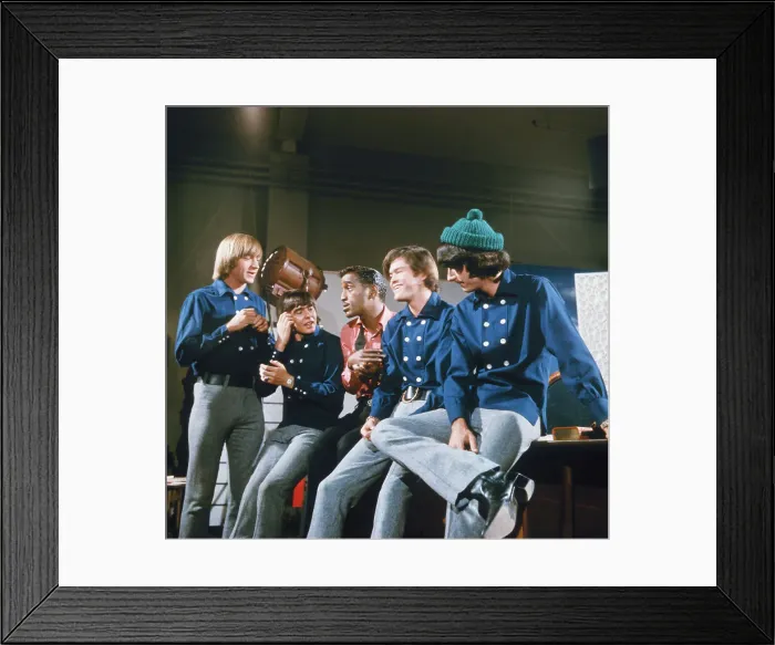 Framed Print : Portrait of Sammy Davis Jr with The Monkees Framed Print : Portrait of Sammy Davis Jr with The Monkees