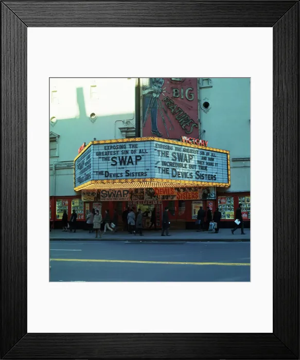 Framed Print : Times Square Movie Theater Framed Print : Times Square Movie Theater