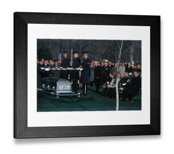 Framed Print : Soldiers Holding a Flag over the Casket of Gus Grissom Framed Print : Soldiers Holding a Flag over the Casket of Gus Grissom