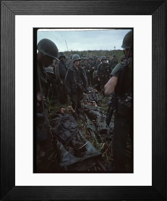 Framed Print : Wounded Marines Leaving Battle Ground Framed Print : Wounded Marines Leaving Battle Ground
