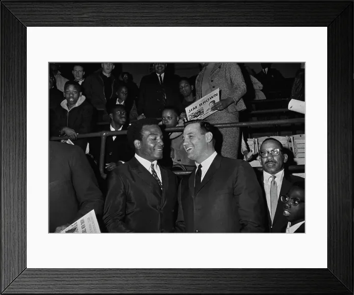Framed Print : Jim Brown And Sam Huff Framed Print : Jim Brown And Sam Huff
