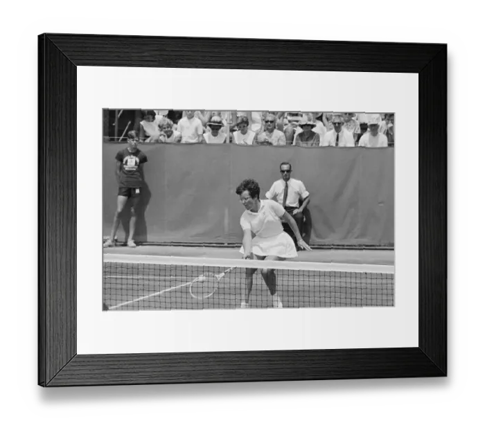 Framed Print : Billie Jean King Playing Close to the Net Framed Print : Billie Jean King Playing Close to the Net