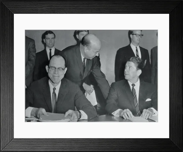Framed Print : Ronald Reagan Talking with Clark Kerr