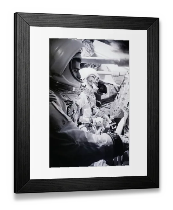 Framed Print : Astronuats in Spacecraft Simulator Framed Print : Astronuats in Spacecraft Simulator