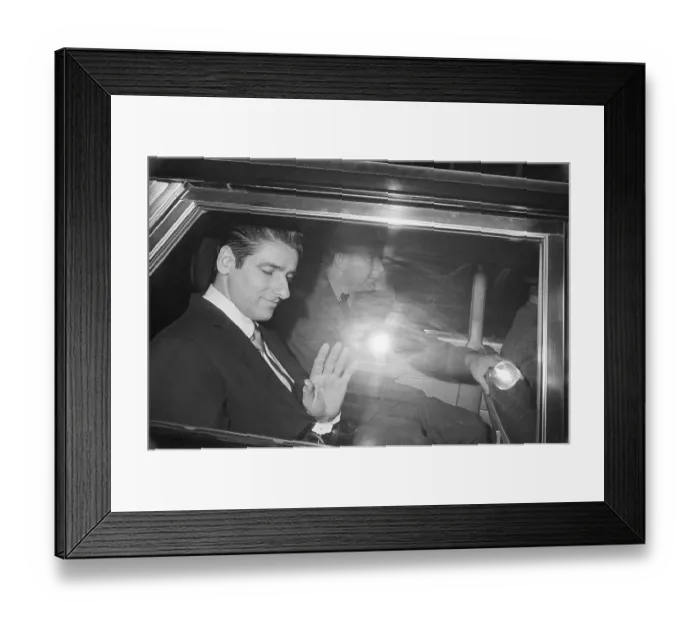 Framed Print : Albert DeSalvo Waving from Automobile Framed Print : Albert DeSalvo Waving from Automobile