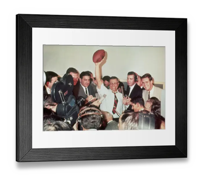 Framed Print : Coach Lombardi After Super Bowl Victory Framed Print : Coach Lombardi After Super Bowl Victory