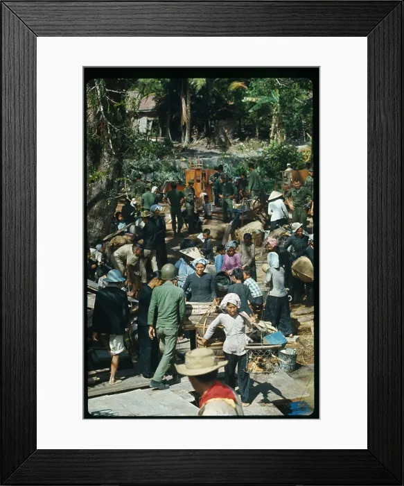 Framed Print : Vietnamese Refugees Getting Ready for Relocation Framed Print : Vietnamese Refugees Getting Ready for Relocation