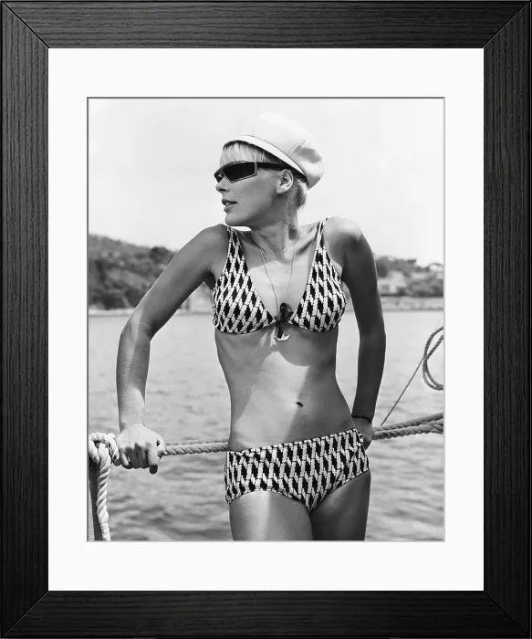 Framed Print : Actress Elke Sommers in Bikini Framed Print : Actress Elke Sommers in Bikini