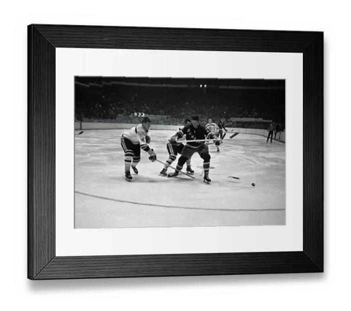 Framed Print : Bobby Orr in Hockey Action, Breaking Stick Framed Print : Bobby Orr in Hockey Action, Breaking Stick