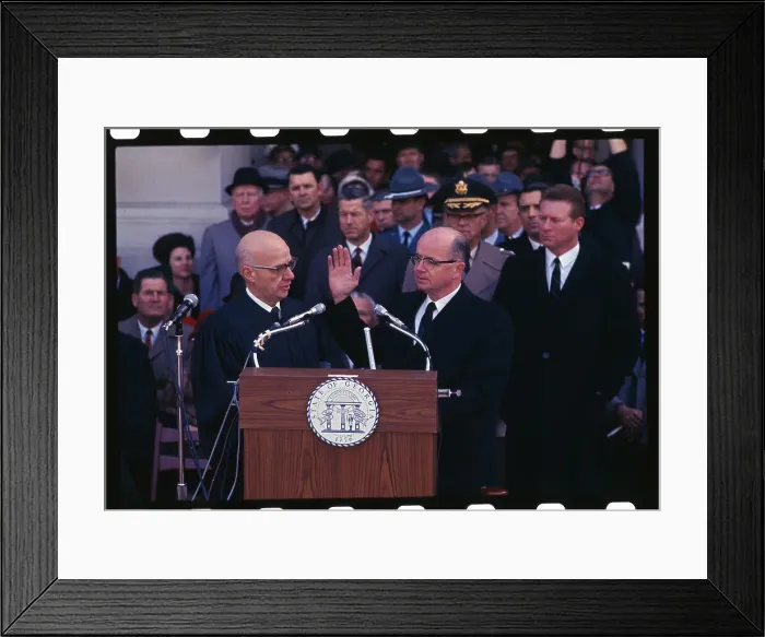 Framed Print : Lester Maddox Raising His Hand Take Governor Oath Framed Print : Lester Maddox Raising His Hand Take Governor Oath