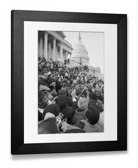 Framed Print : Supporters Of Adam Clayton Powell Framed Print : Supporters Of Adam Clayton Powell