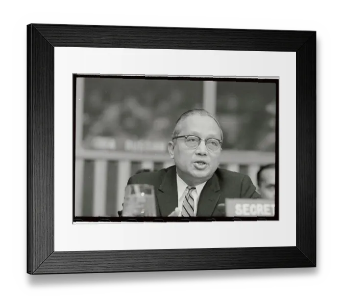 Framed Print : Portrait of U. Thant Framed Print : Portrait of U. Thant