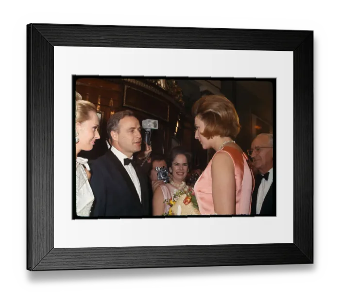 Framed Print : Tippi Hedren with Marlon Brando and Company at Theater Premiere Framed Print : Tippi Hedren with Marlon Brando and Company at Theater Premiere