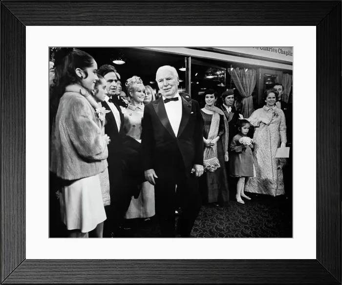 Framed Print : Chaplins at Premiere