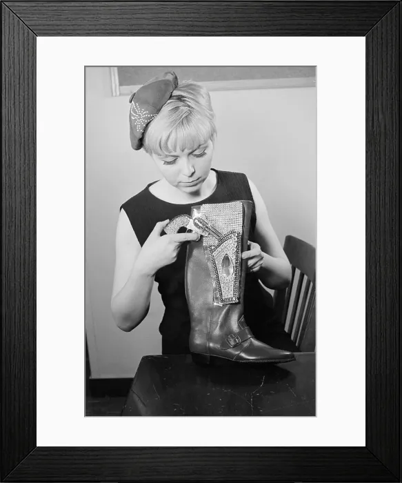 Framed Print : Rhinestone Boot and Cap Gun Framed Print : Rhinestone Boot and Cap Gun