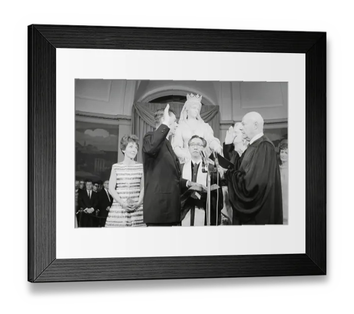 Framed Print : Ronald Reagan Taking Oath Framed Print : Ronald Reagan Taking Oath