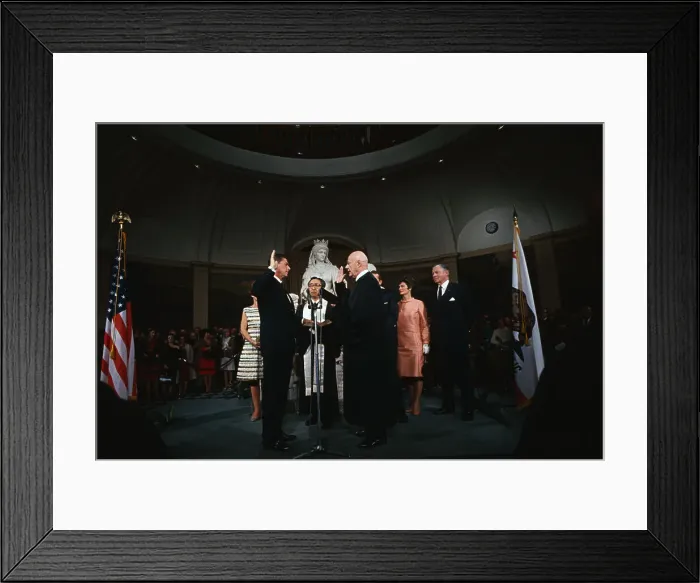 Framed Print : Ronald Reagan Being Sworn in as Governor of California Framed Print : Ronald Reagan Being Sworn in as Governor of California