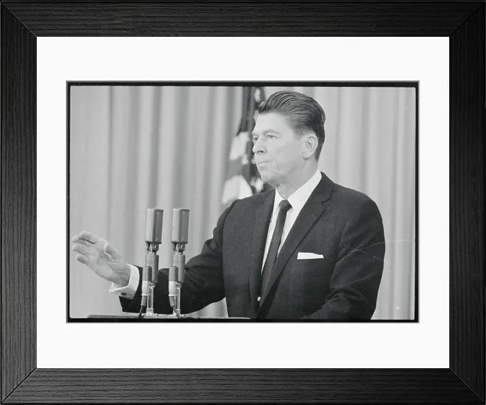Framed Print : Ronald Reagan Making a Speech Framed Print : Ronald Reagan Making a Speech