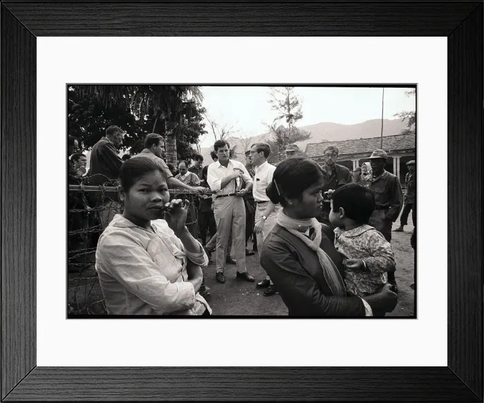 Framed Print : Edward Kennedy Behind Women in Vietnam Framed Print : Edward Kennedy Behind Women in Vietnam
