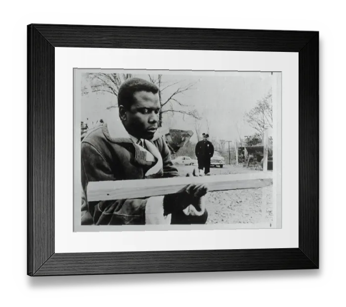 Framed Print : Portrait of Sidney Poitier from In the Heat of the Night Framed Print : Portrait of Sidney Poitier from In the Heat of the Night